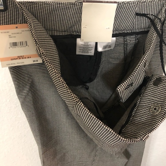 Anne Klein Director’s Slim-fit black white houndstooth career capri pants size 2 - Picture 6 of 15